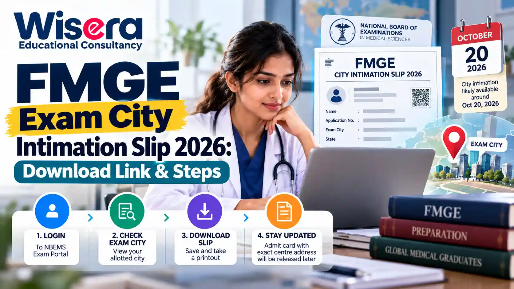 FMGE Exam City Intimation Slip 2026: Download Link & Steps