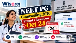 NEET PG Counselling 2026 Round 1 Result on Oct 24
