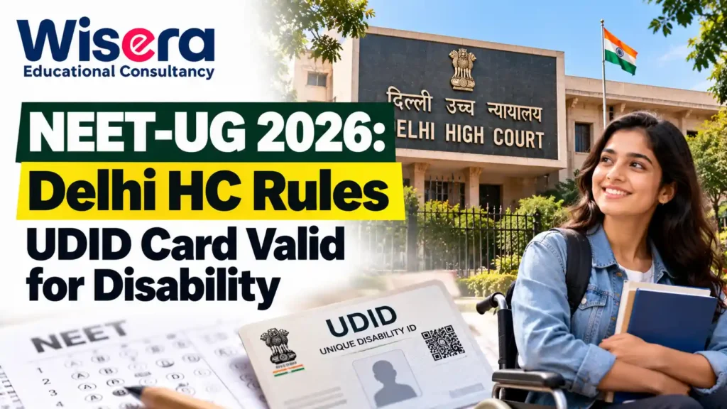 NEET-UG 2026: Delhi HC Rules UDID Card Valid for Disability